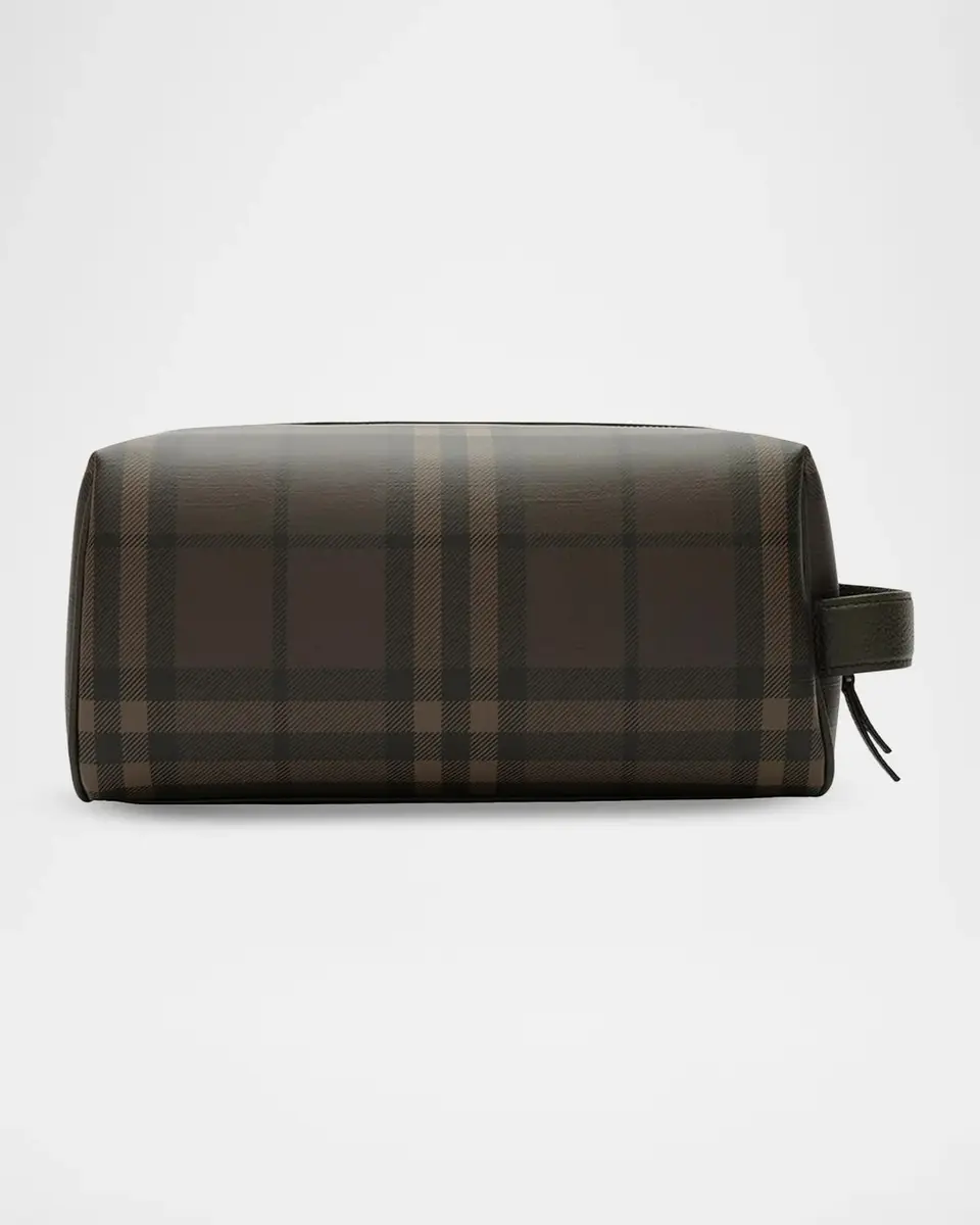 Burberry Men's Check Toiletry Travel Pouch | Thumbnail 5 Burberry Men's Check Toiletry Travel Pouch | Thumbnail 5