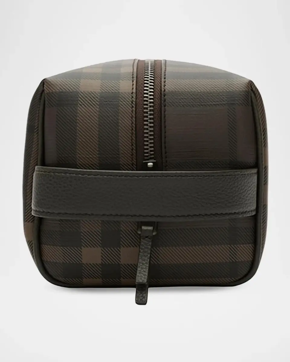 Burberry Men's Check Toiletry Travel Pouch | Thumbnail 6 Burberry Men's Check Toiletry Travel Pouch | Thumbnail 6