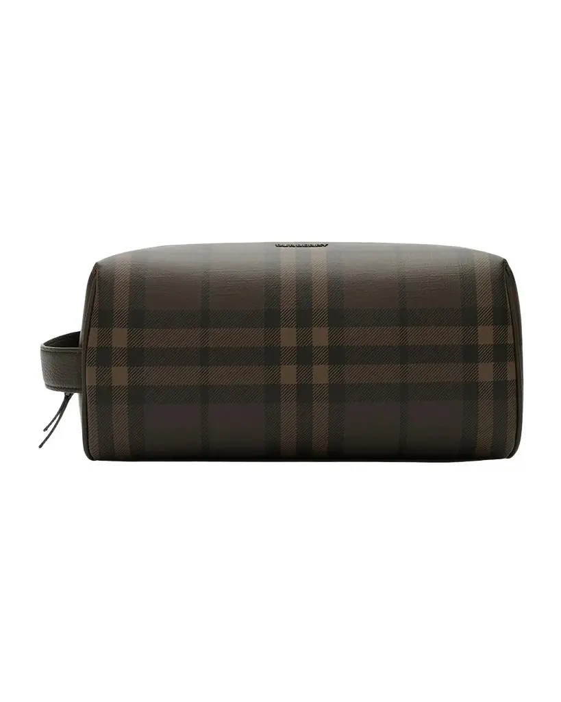 Burberry Men's Check Toiletry Travel Pouch