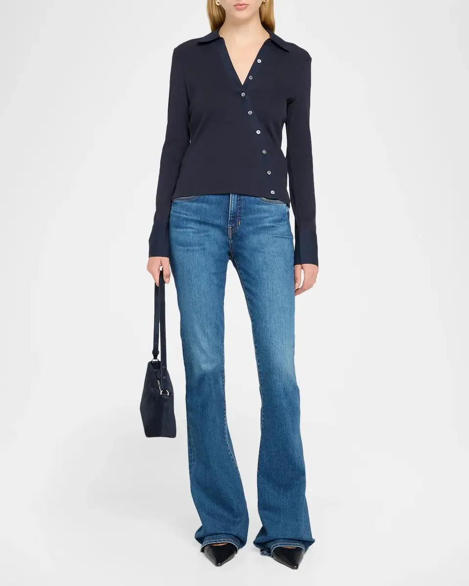 Veronica Beard Brenner Asymmetric Button-Front Top | Thumbnail 2 Veronica Beard Brenner Asymmetric Button-Front Top | Thumbnail 2
