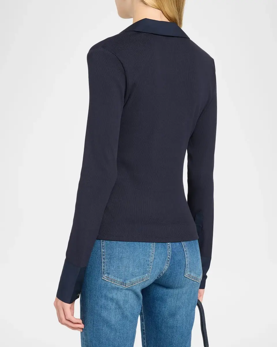 Veronica Beard Brenner Asymmetric Button-Front Top | Thumbnail 3 Veronica Beard Brenner Asymmetric Button-Front Top | Thumbnail 3