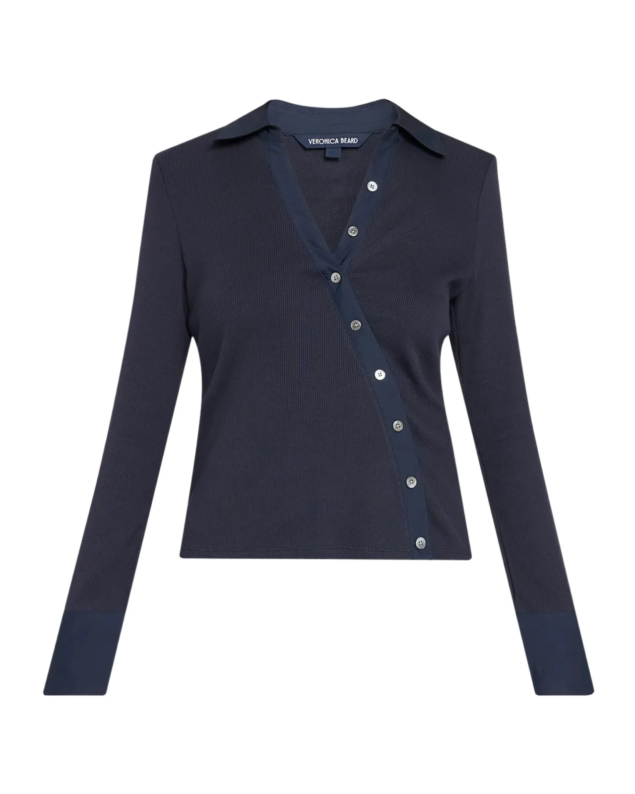 Brenner Asymmetric Button-Front Top