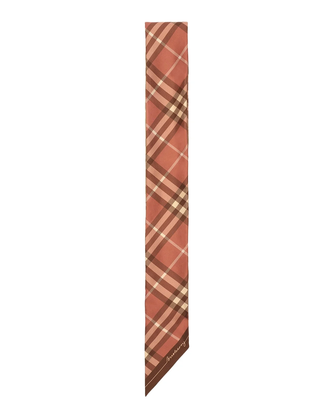 Burberry Skinny Contrast Check Silk Scarf