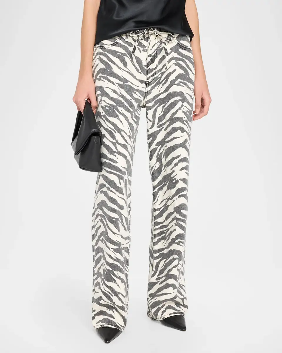 rag & bone Phoebe Zebra-Printed Drawstring Jeans | Thumbnail 4 rag & bone Phoebe Zebra-Printed Drawstring Jeans | Thumbnail 4