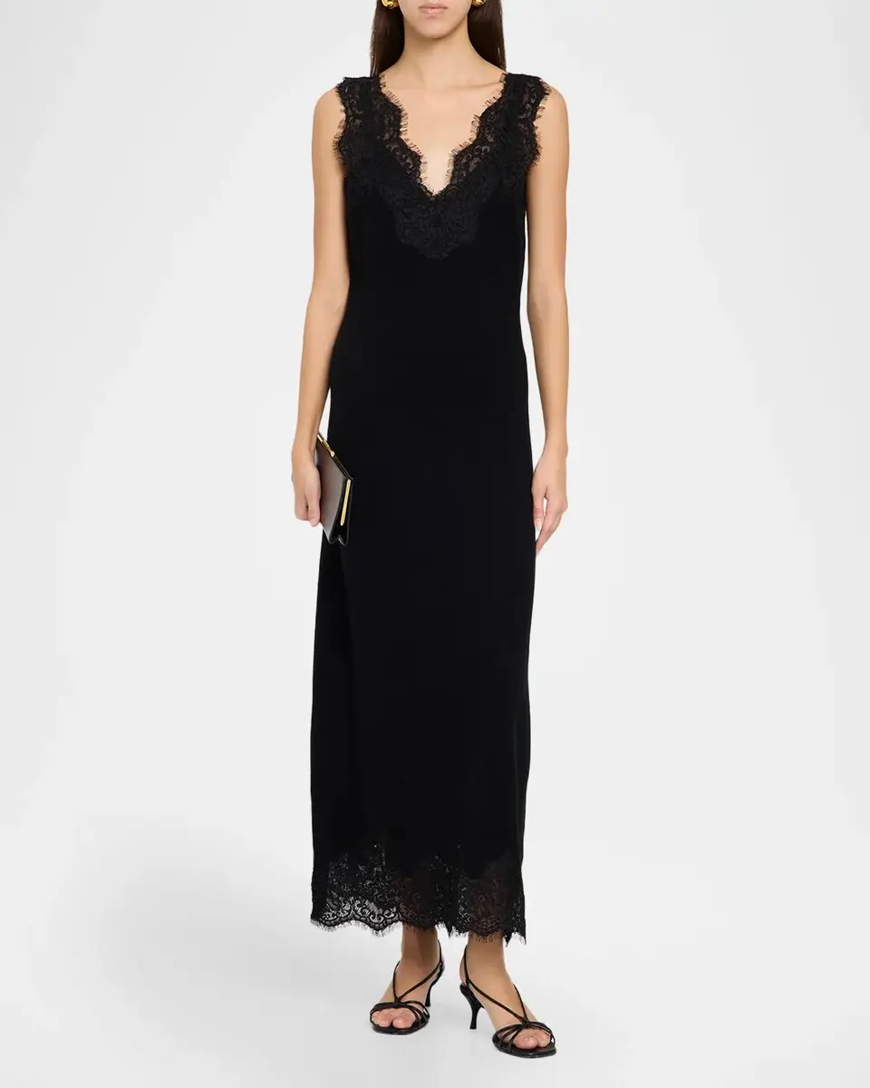 Simkhai Zinnia Lace-Trim Maxi Dress | Thumbnail 2 Simkhai Zinnia Lace-Trim Maxi Dress | Thumbnail 2