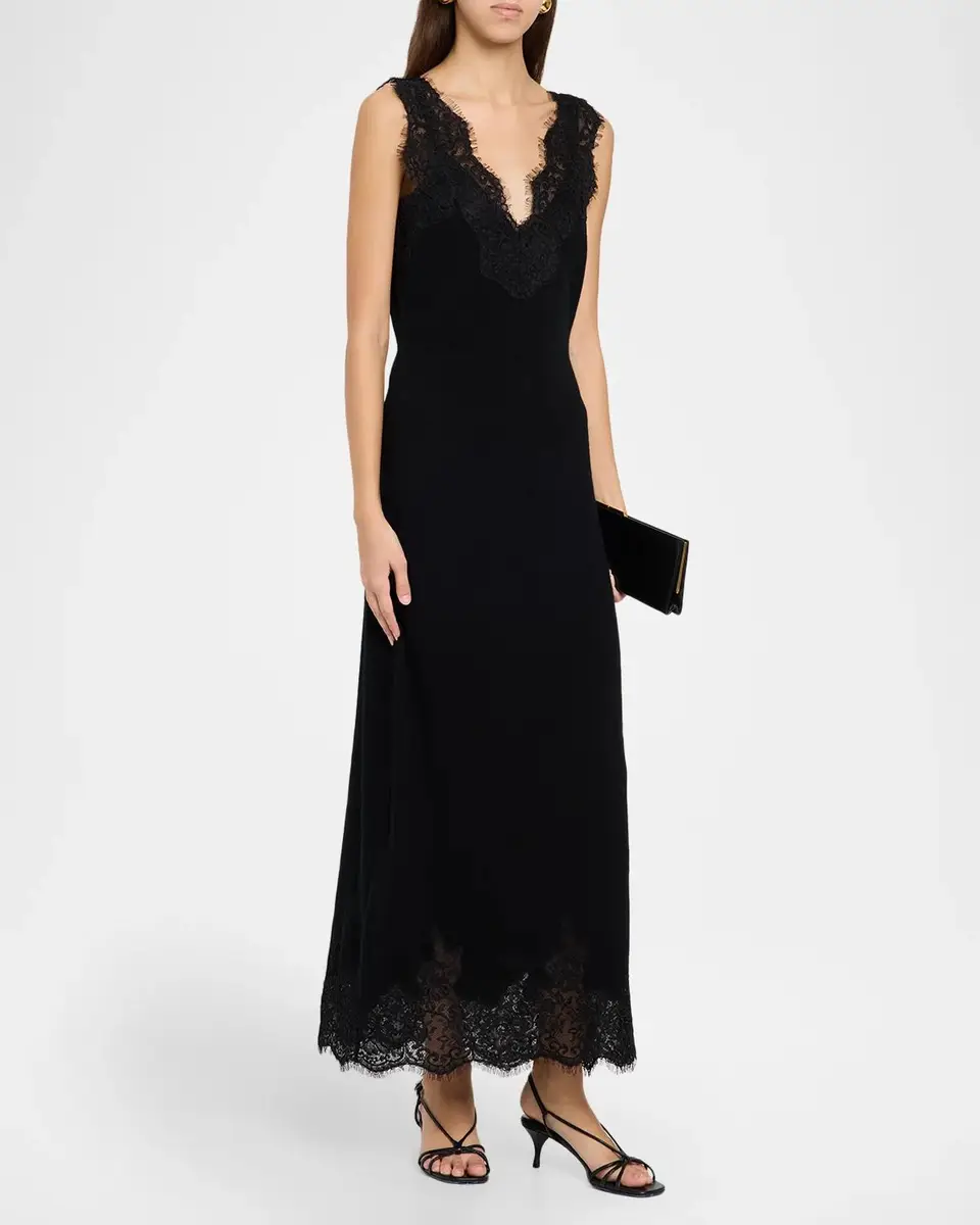 Simkhai Zinnia Lace-Trim Maxi Dress | Thumbnail 4 Simkhai Zinnia Lace-Trim Maxi Dress | Thumbnail 4