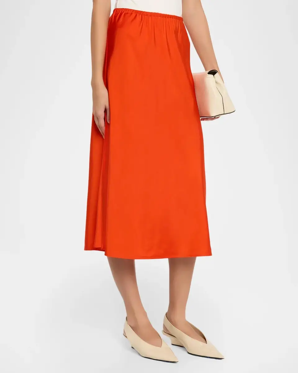 Vince Pull-On Satin Slip Skirt | Thumbnail 4