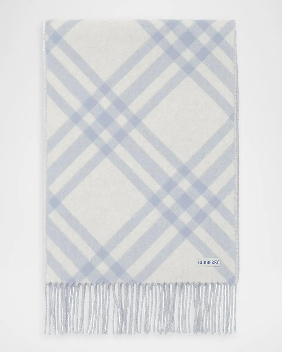 Burberry Double-Faced Cashmere Check Scarf | Thumbnail 2