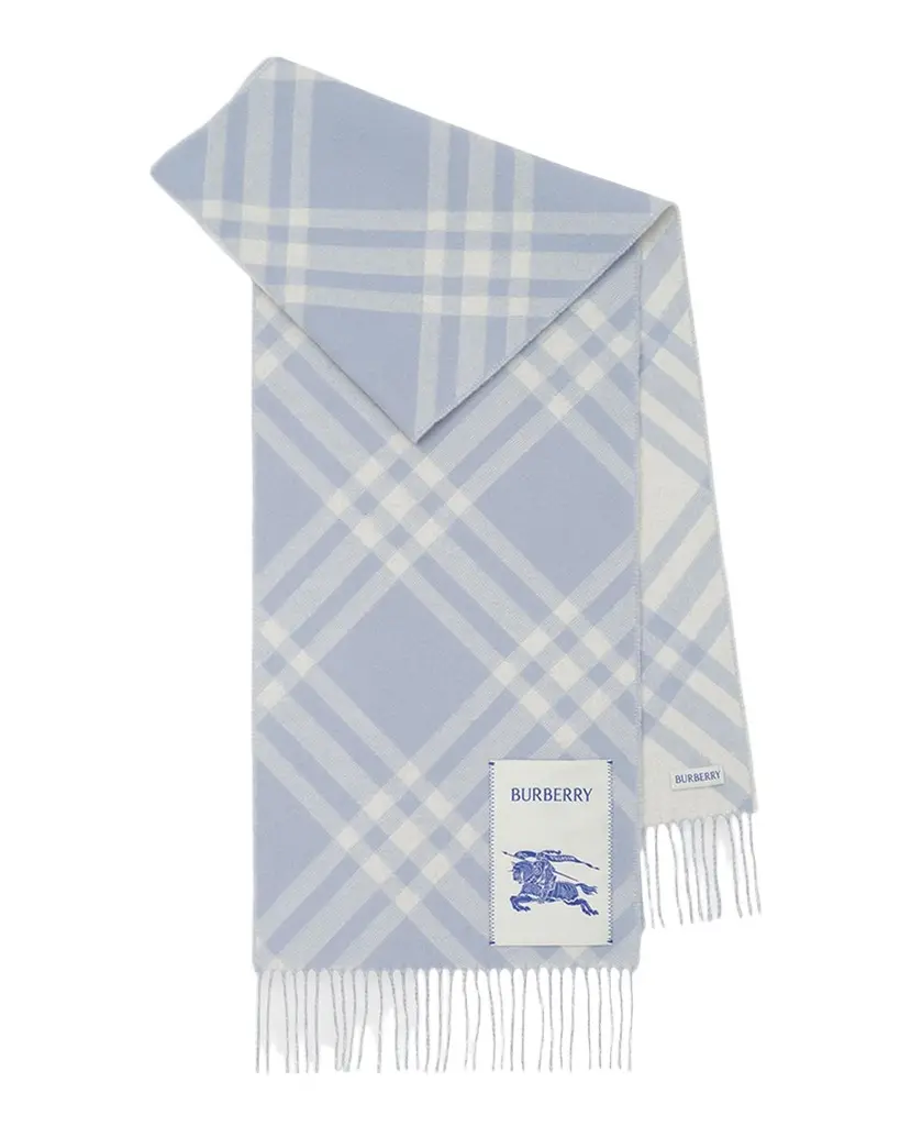Burberry Double-Faced Cashmere Check Scarf