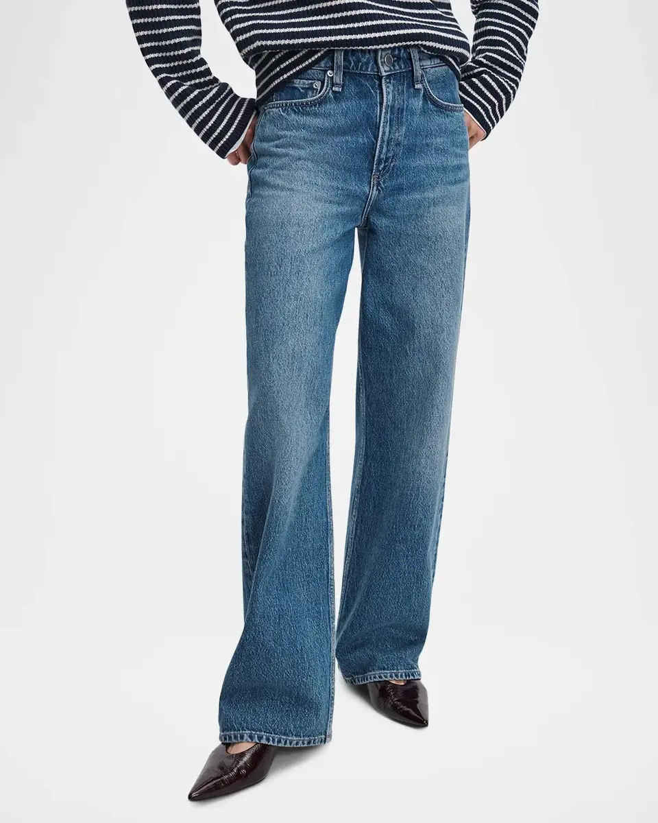 rag & bone Logan Denim High-Rise Wide-Leg Jeans | Thumbnail 2