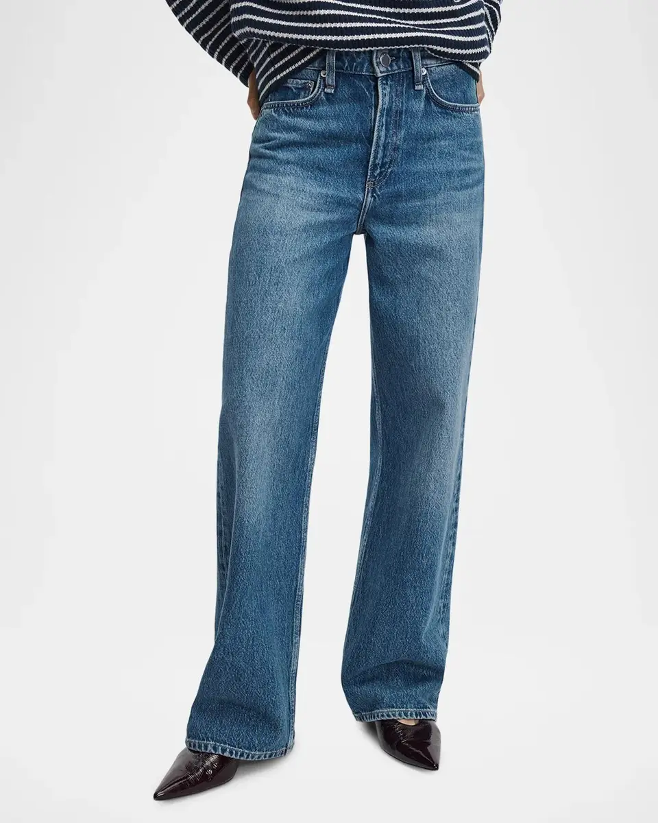 rag & bone Logan Denim High-Rise Wide-Leg Jeans | Thumbnail 4
