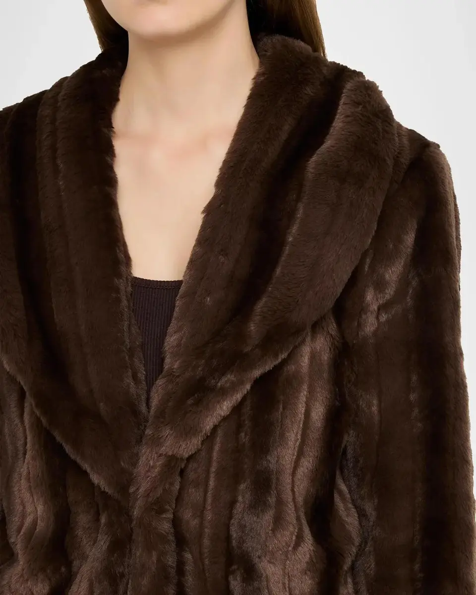 L'Agence Davy Faux fur Cropped Jacket | Thumbnail 5 L'Agence Davy Faux fur Cropped Jacket | Thumbnail 5
