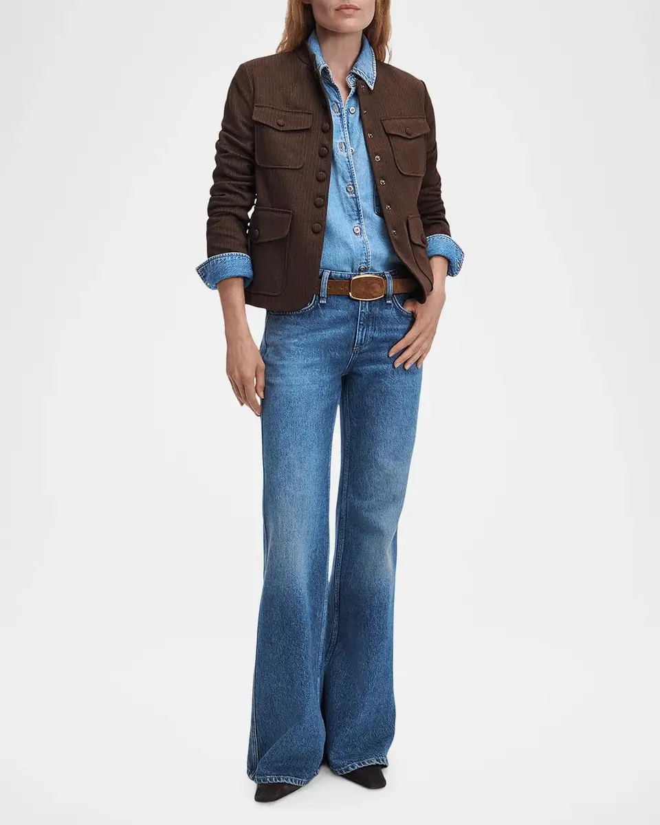 rag & bone Josie Denim Mid-Rise Flared Jeans | Thumbnail 2