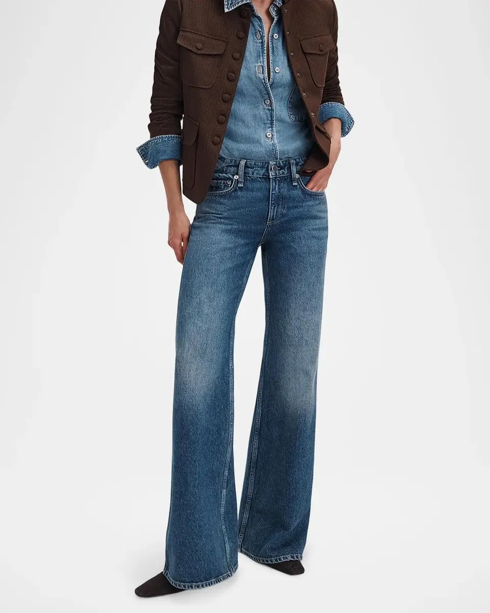 rag & bone Josie Denim Mid-Rise Flared Jeans | Thumbnail 4