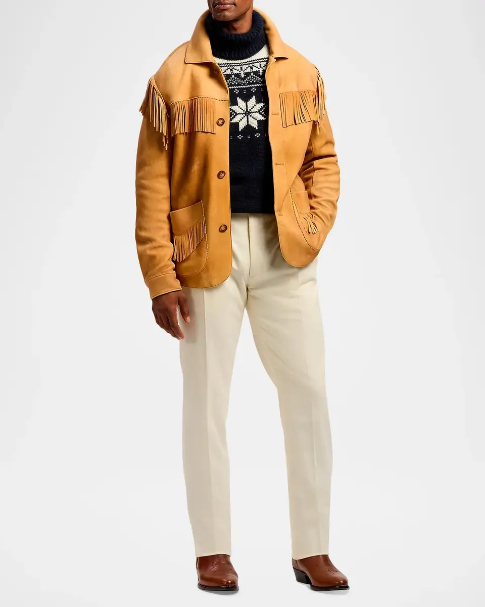 Ralph Lauren Men's Carson Fringe Suede Jacket | Thumbnail 2 Ralph Lauren Men's Carson Fringe Suede Jacket | Thumbnail 2