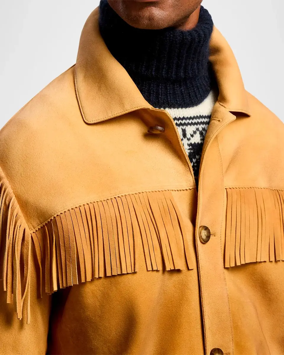Ralph Lauren Men's Carson Fringe Suede Jacket | Thumbnail 5 Ralph Lauren Men's Carson Fringe Suede Jacket | Thumbnail 5
