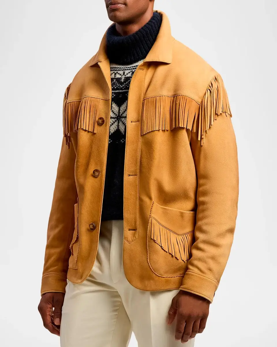 Ralph Lauren Men's Carson Fringe Suede Jacket | Thumbnail 6 Ralph Lauren Men's Carson Fringe Suede Jacket | Thumbnail 6