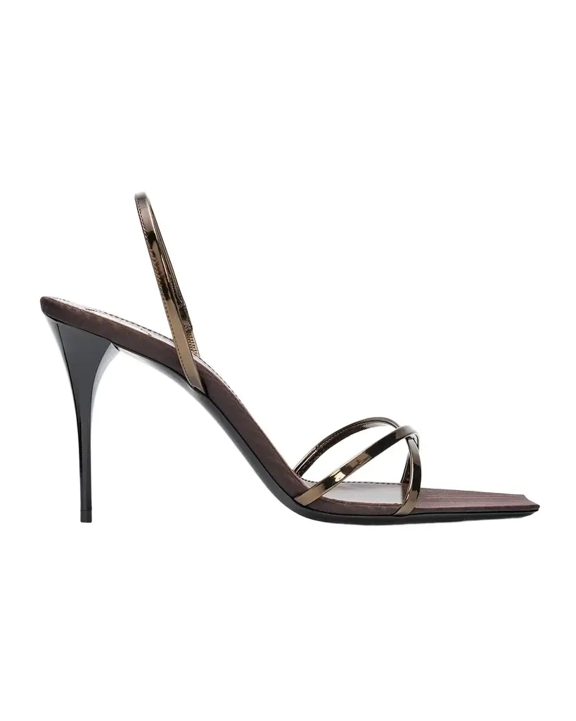 90mm Reflex Metallic Leather Sandals 90mm Reflex Metallic Leather Sandals
