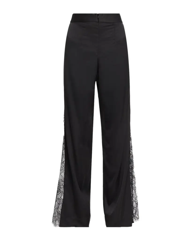 JBQ Deacon Lace-Insert Satin Pants