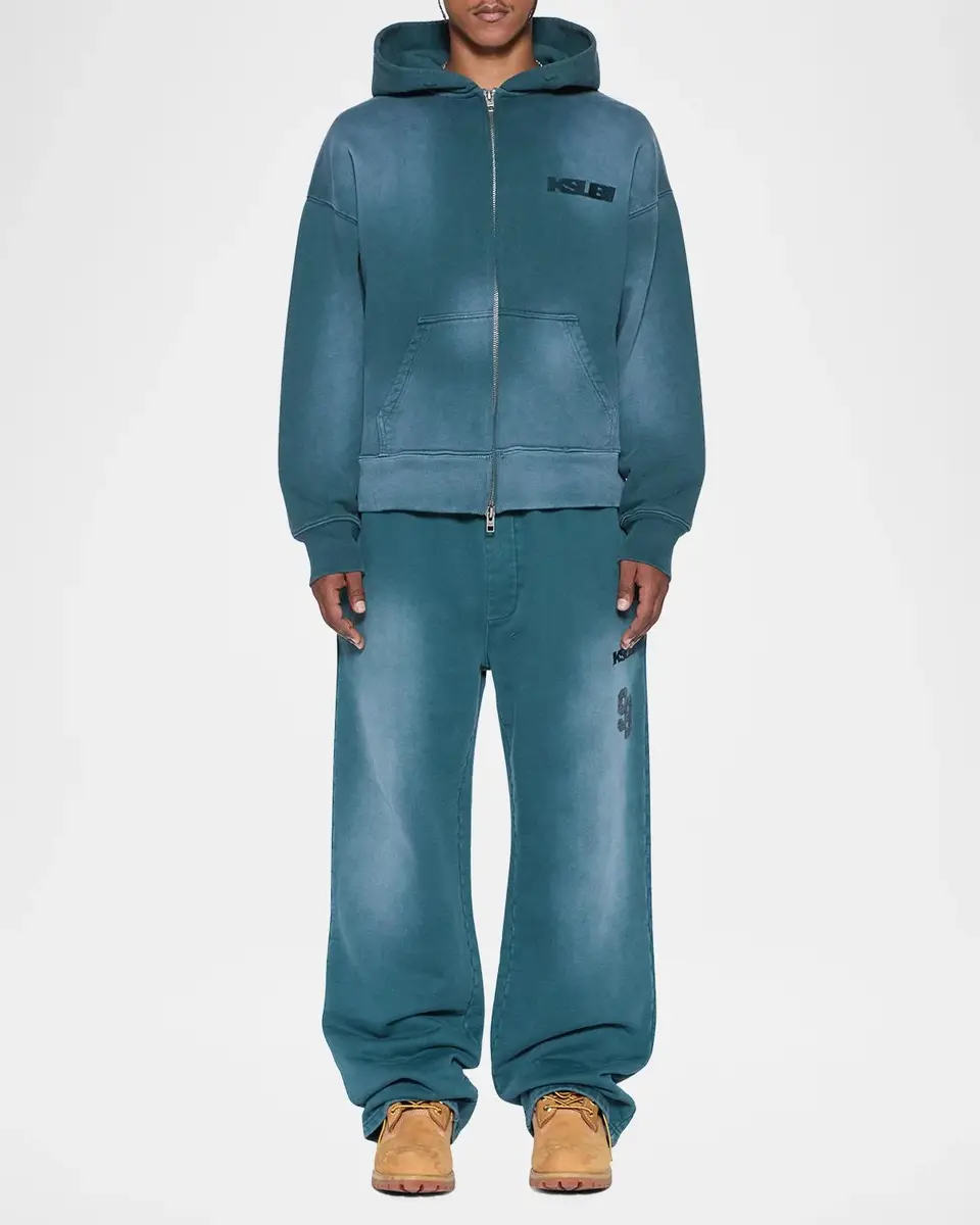 Ksubi Men's Rugged Cotton Zip-Front Hoodie | Thumbnail 2 Ksubi Men's Rugged Cotton Zip-Front Hoodie | Thumbnail 2