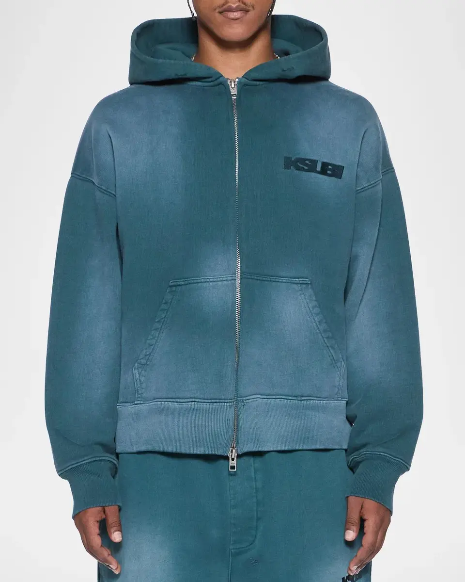 Ksubi Men's Rugged Cotton Zip-Front Hoodie | Thumbnail 4 Ksubi Men's Rugged Cotton Zip-Front Hoodie | Thumbnail 4
