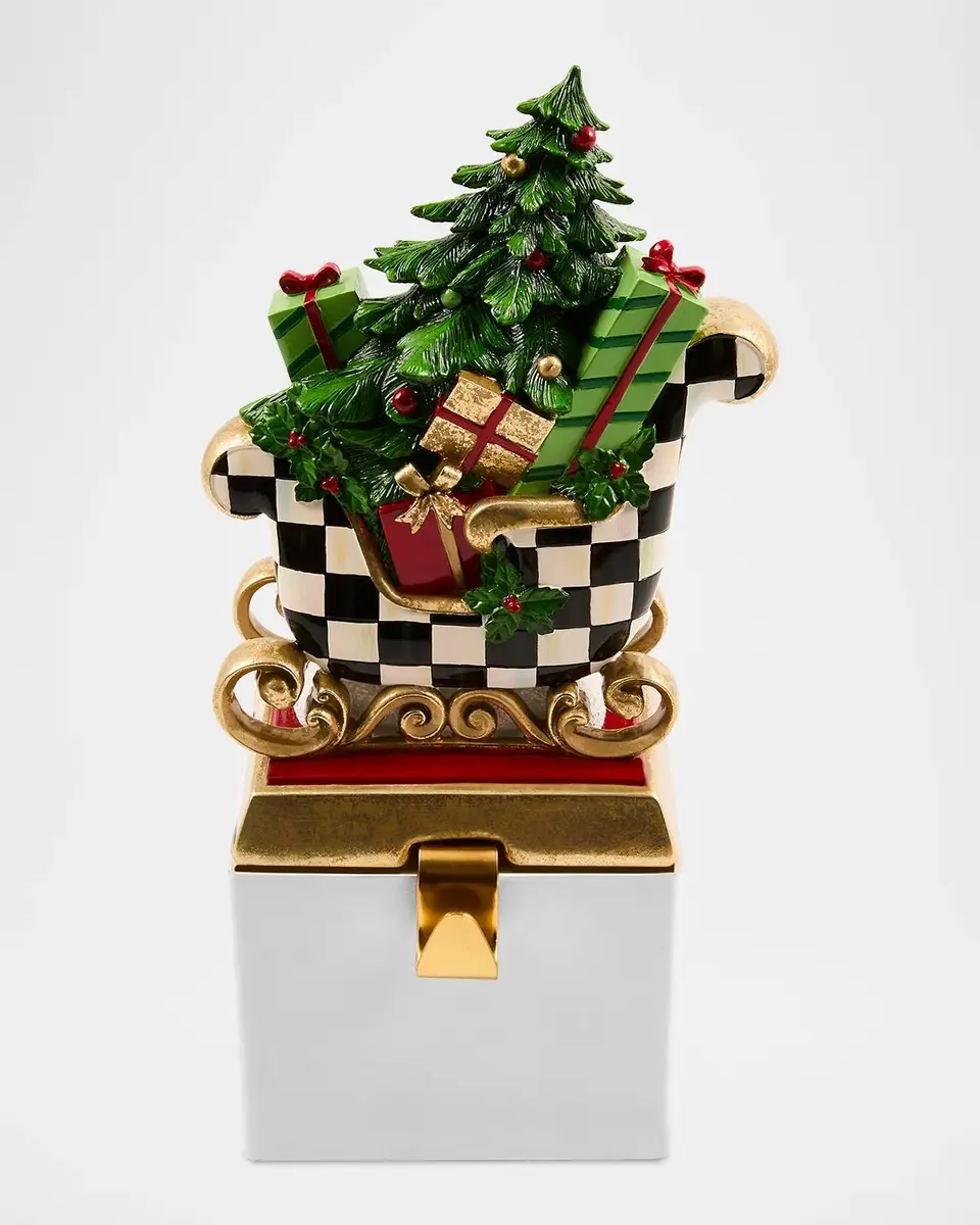 MacKenzie-Childs Westminster Sleigh Resin Stocking Holder | Thumbnail 2 MacKenzie-Childs Westminster Sleigh Resin Stocking Holder | Thumbnail 2
