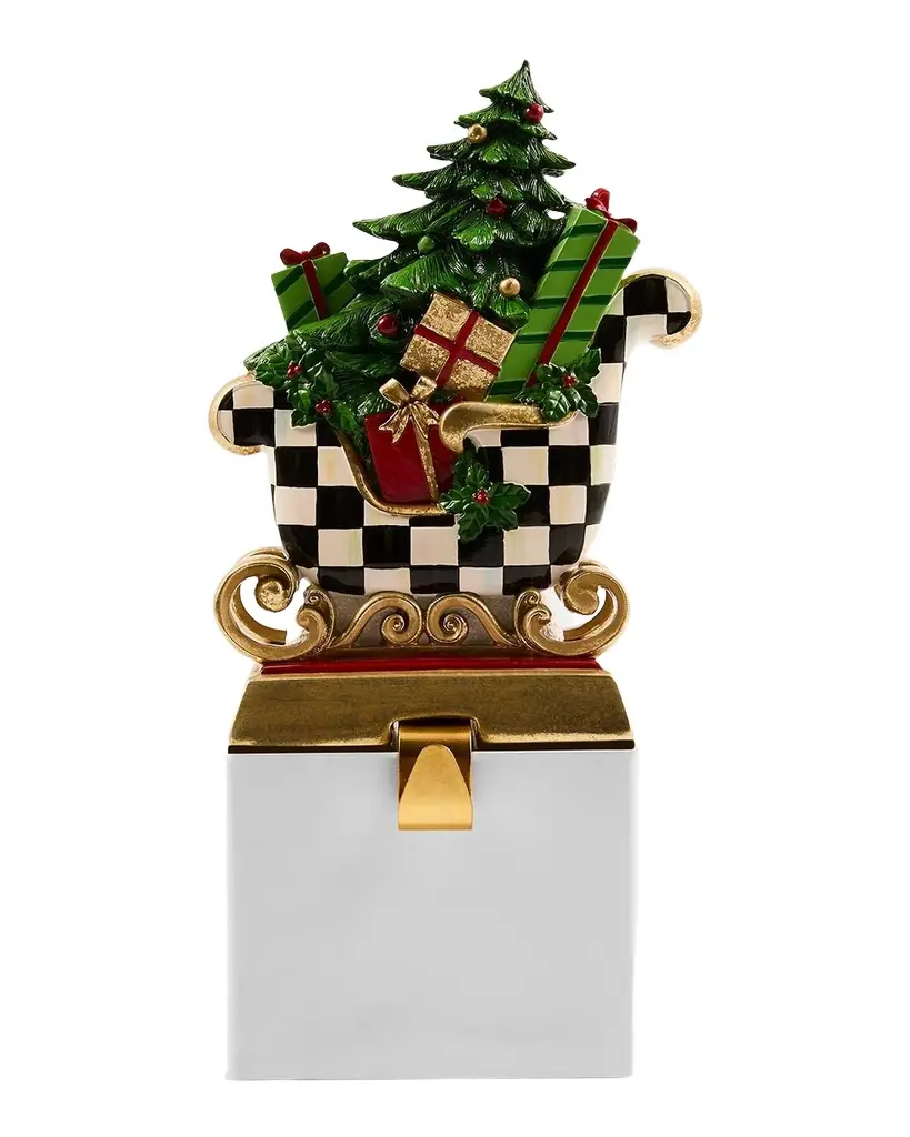 Westminster Sleigh Resin Stocking Holder Westminster Sleigh Resin Stocking Holder