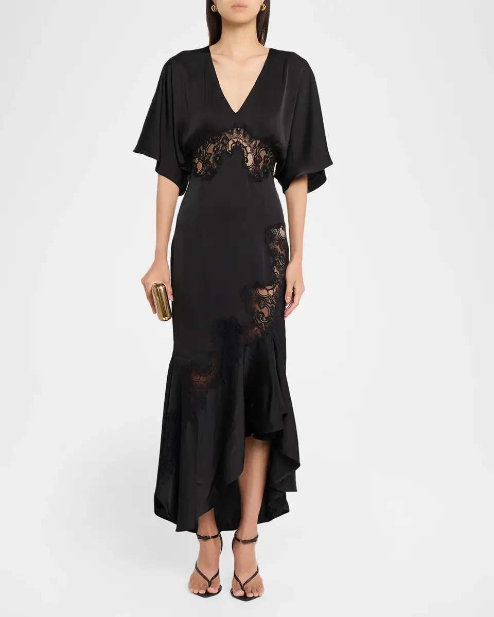 JBQ Aralyn Lace Satin High-Low Dress | Thumbnail 2 JBQ Aralyn Lace Satin High-Low Dress | Thumbnail 2