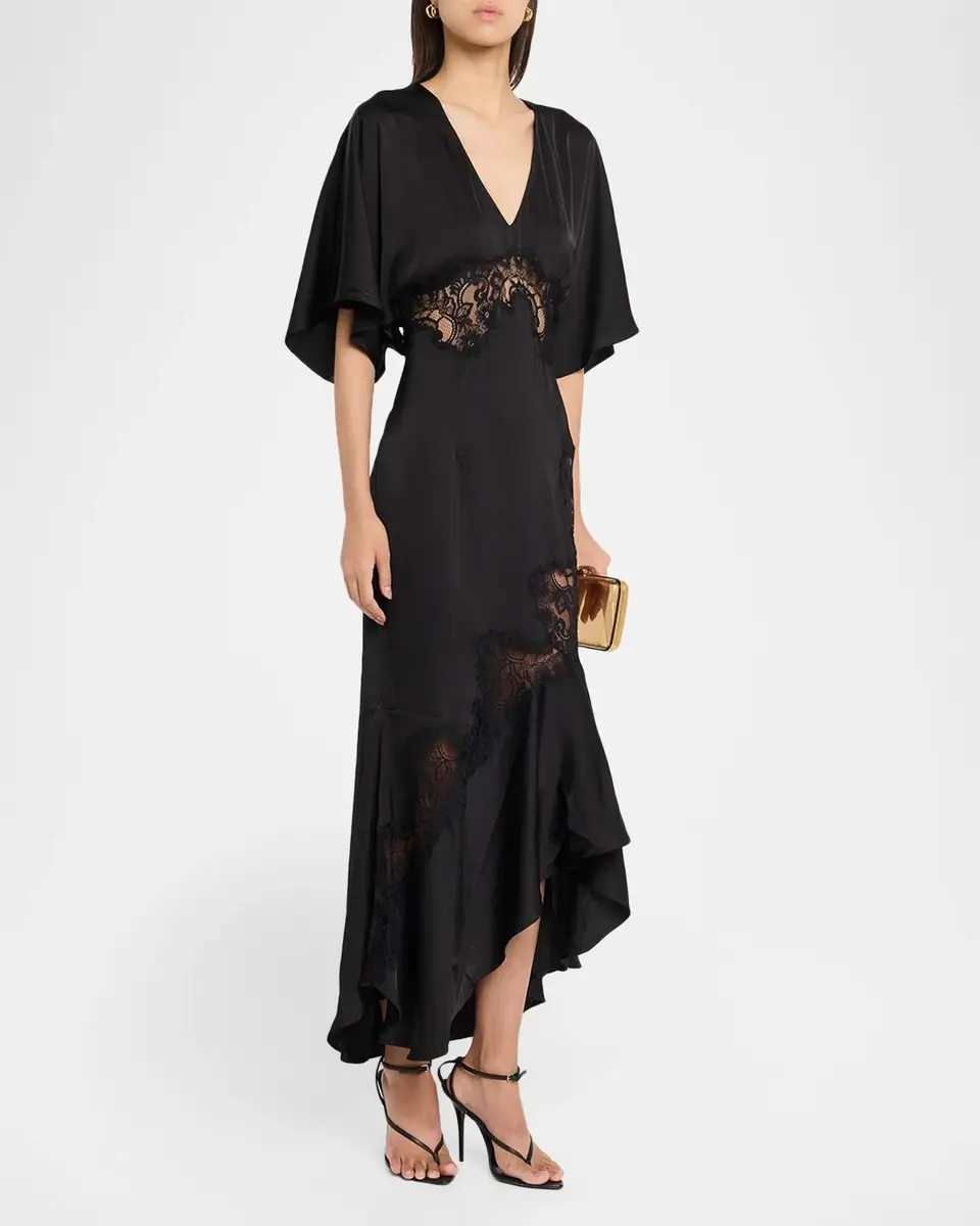 JBQ Aralyn Lace Satin High-Low Dress | Thumbnail 4 JBQ Aralyn Lace Satin High-Low Dress | Thumbnail 4