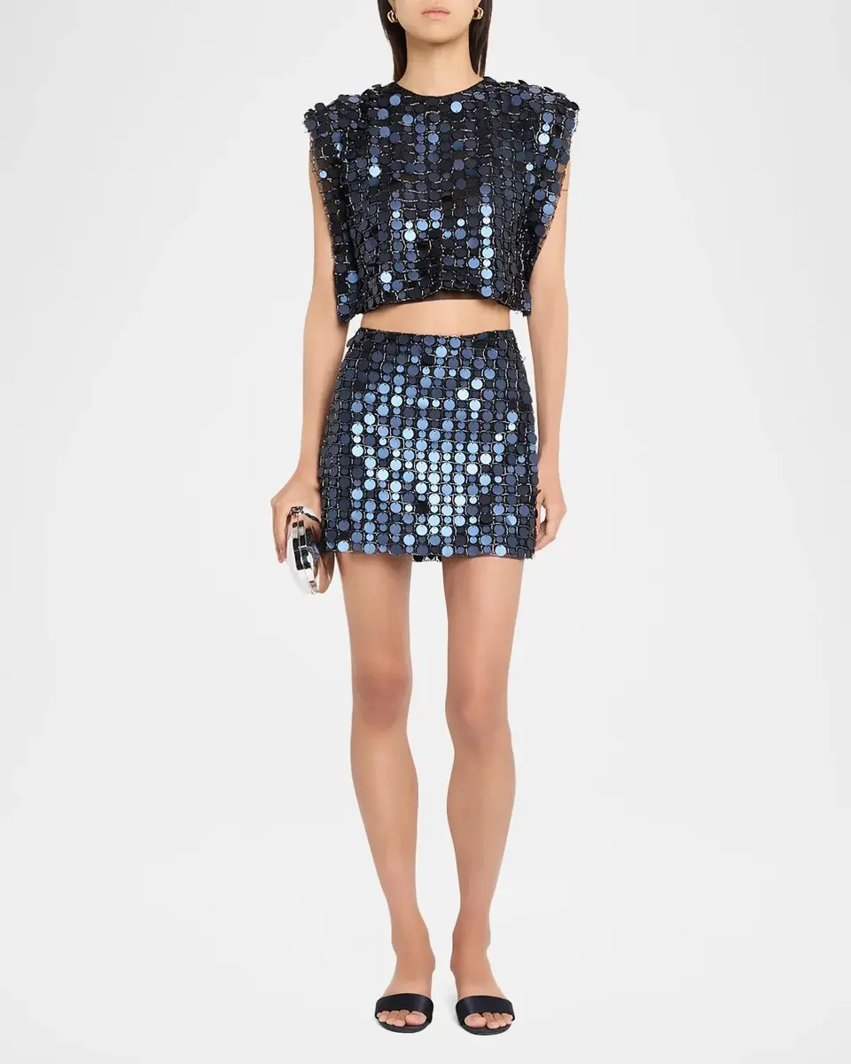 JBQ Nori Sequined Crop Top | Thumbnail 2