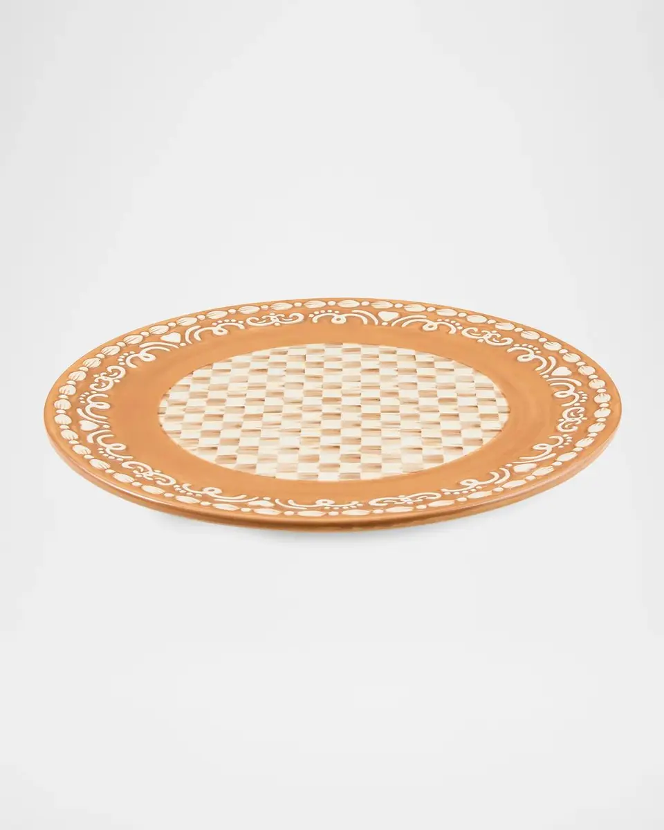 MacKenzie-Childs Mocha Check Ceramic Tray | Thumbnail 2