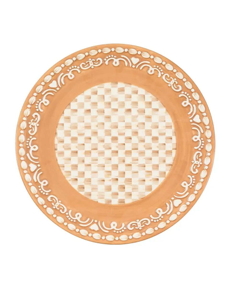 MacKenzie-Childs Mocha Check Ceramic Tray | Thumbnail 3