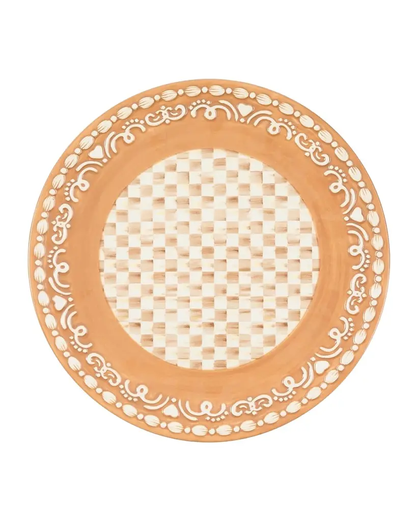 Mocha Check Ceramic Tray Mocha Check Ceramic Tray