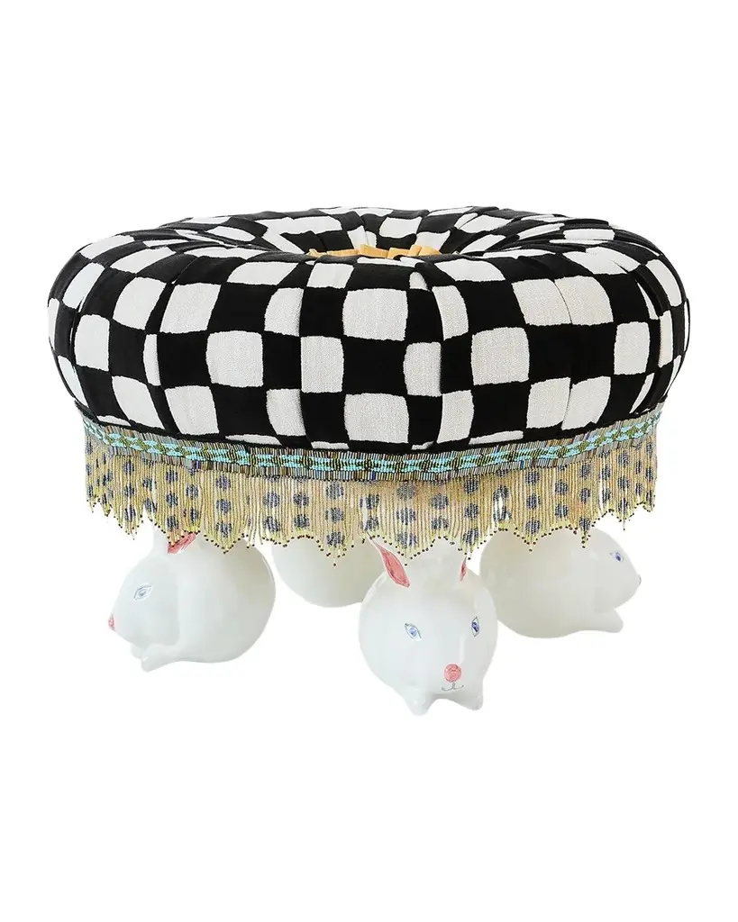 Rabbit Warren Courtly-Check Ottoman Rabbit Warren Courtly-Check Ottoman