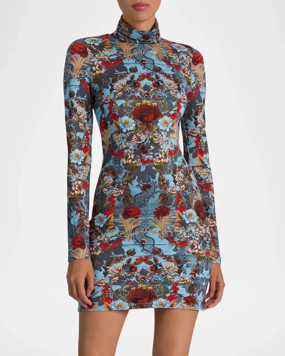 Alice + Olivia Delora Turtleneck Mini Dress | Thumbnail 6