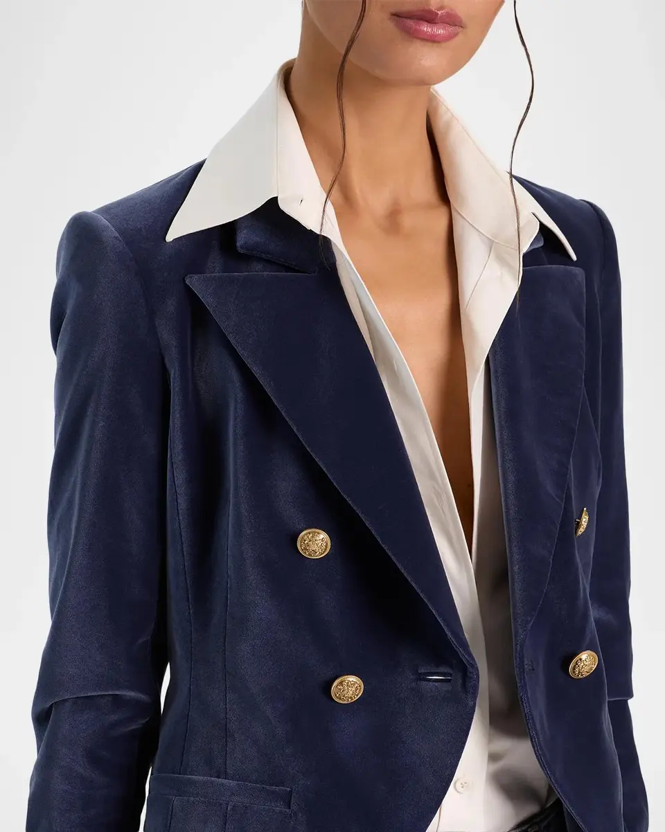 Alice + Olivia Sable Velvet Double-Breasted Blazer | Thumbnail 5 Alice + Olivia Sable Velvet Double-Breasted Blazer | Thumbnail 5