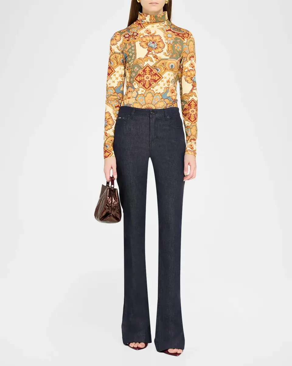 Cara Cara Piper Printed Cotton Turtleneck Top | Thumbnail 2 Cara Cara Piper Printed Cotton Turtleneck Top | Thumbnail 2