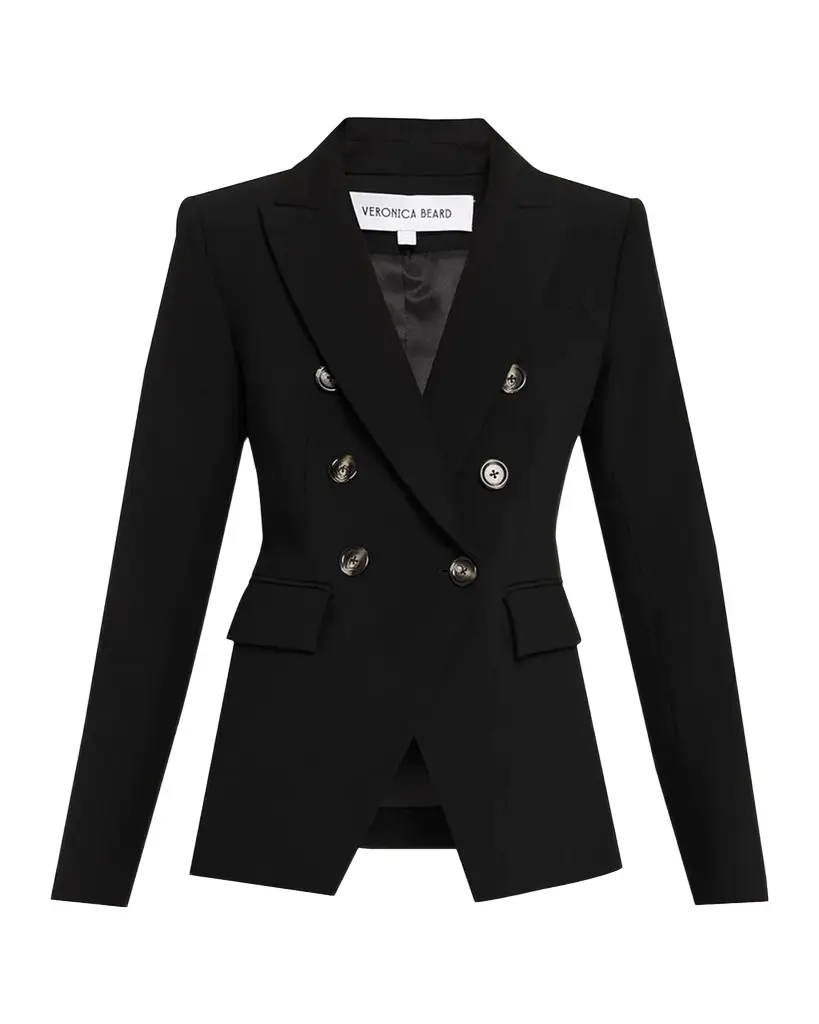 Veronica Beard Miller Double-Breasted Dickey Jacket