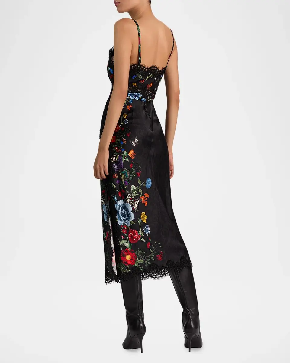 Alice + Olivia Maeve Floral Midi Slip Skirt | Thumbnail 3 Alice + Olivia Maeve Floral Midi Slip Skirt | Thumbnail 3