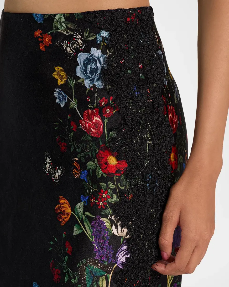 Alice + Olivia Maeve Floral Midi Slip Skirt | Thumbnail 5 Alice + Olivia Maeve Floral Midi Slip Skirt | Thumbnail 5