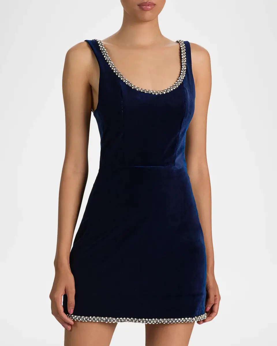 Alice + Olivia Charlotte Embellished Velvet Mini Dress | Thumbnail 6 Alice + Olivia Charlotte Embellished Velvet Mini Dress | Thumbnail 6