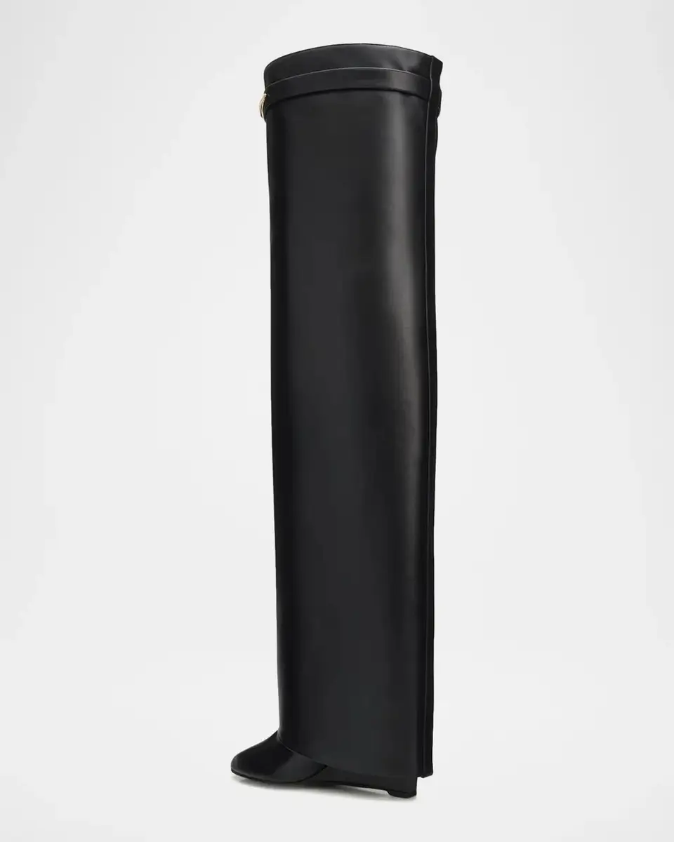 Givenchy 90mm Shark Pinch Leather Over-the-Knee Boots | Thumbnail 2