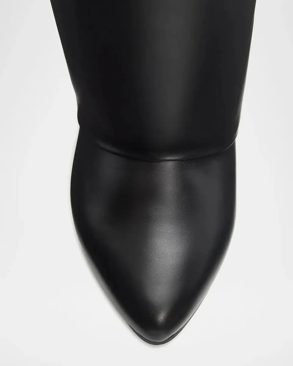 Givenchy 90mm Shark Pinch Leather Over-the-Knee Boots | Thumbnail 4