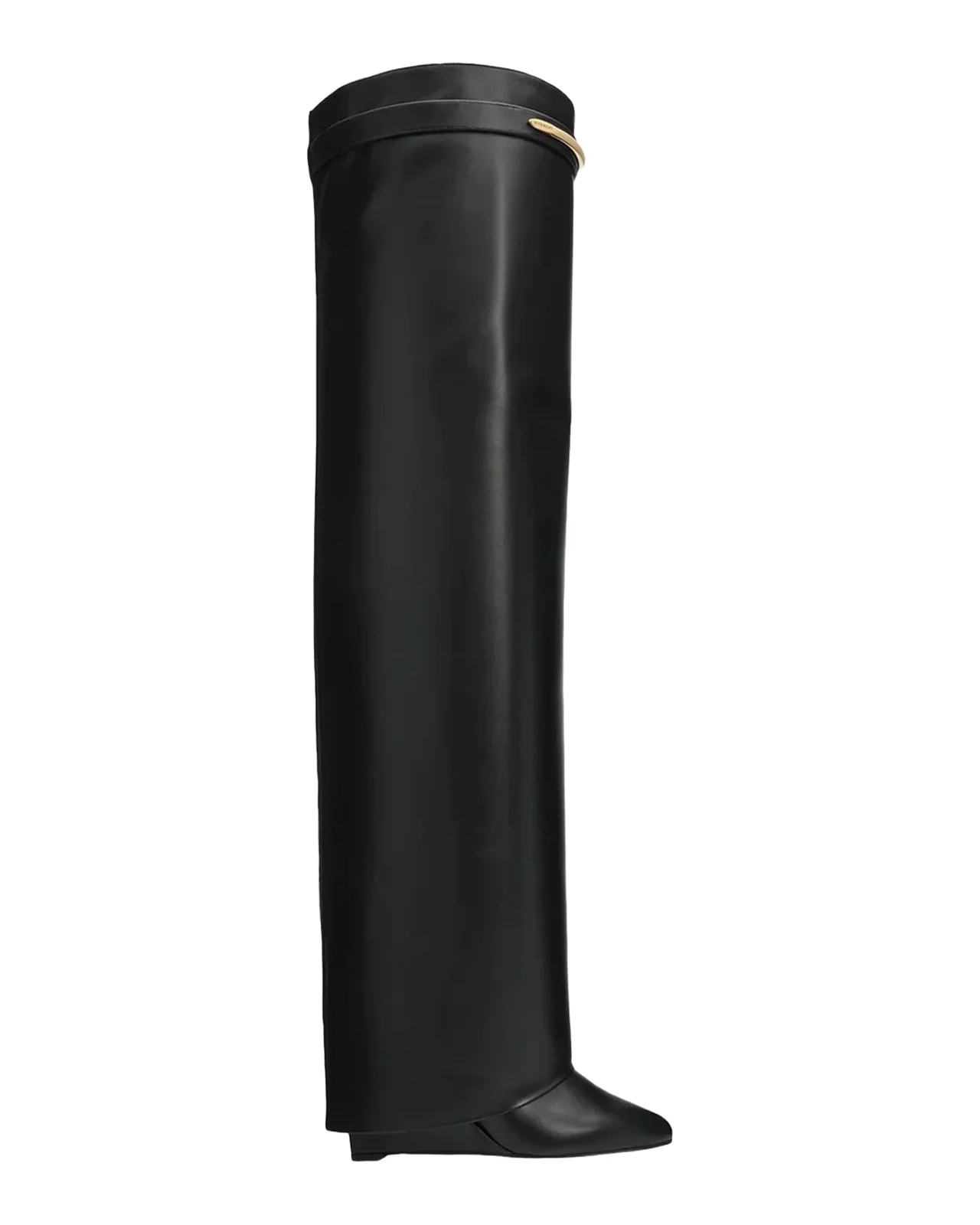 Givenchy 90mm Shark Pinch Leather Over-the-Knee Boots
