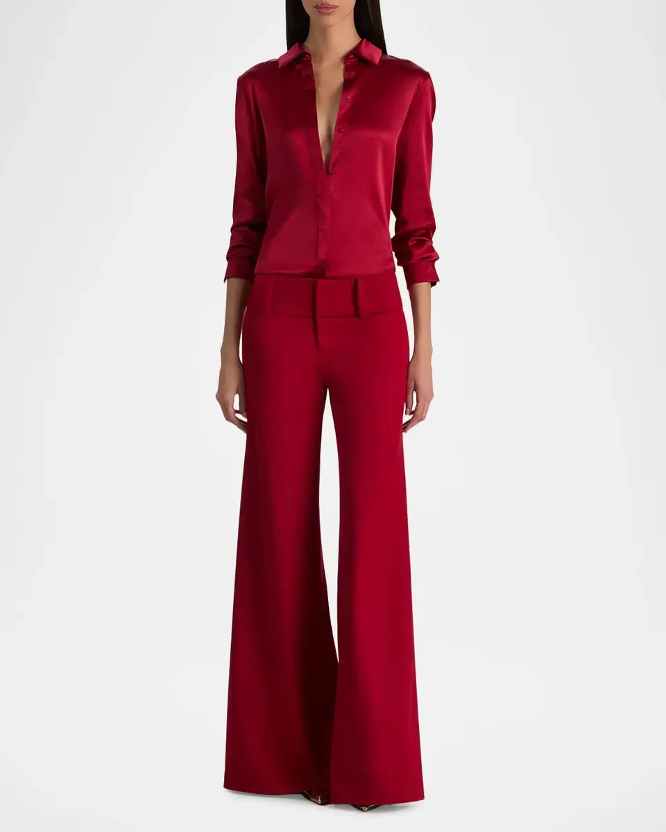 Alice + Olivia Olivia Low-Rise Wide-Leg Pants | Thumbnail 2