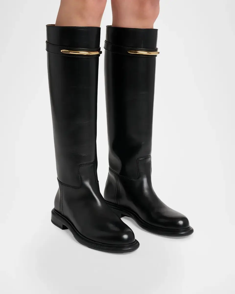 Givenchy Pinch Leather Knee-High Riding Boots | Thumbnail 2