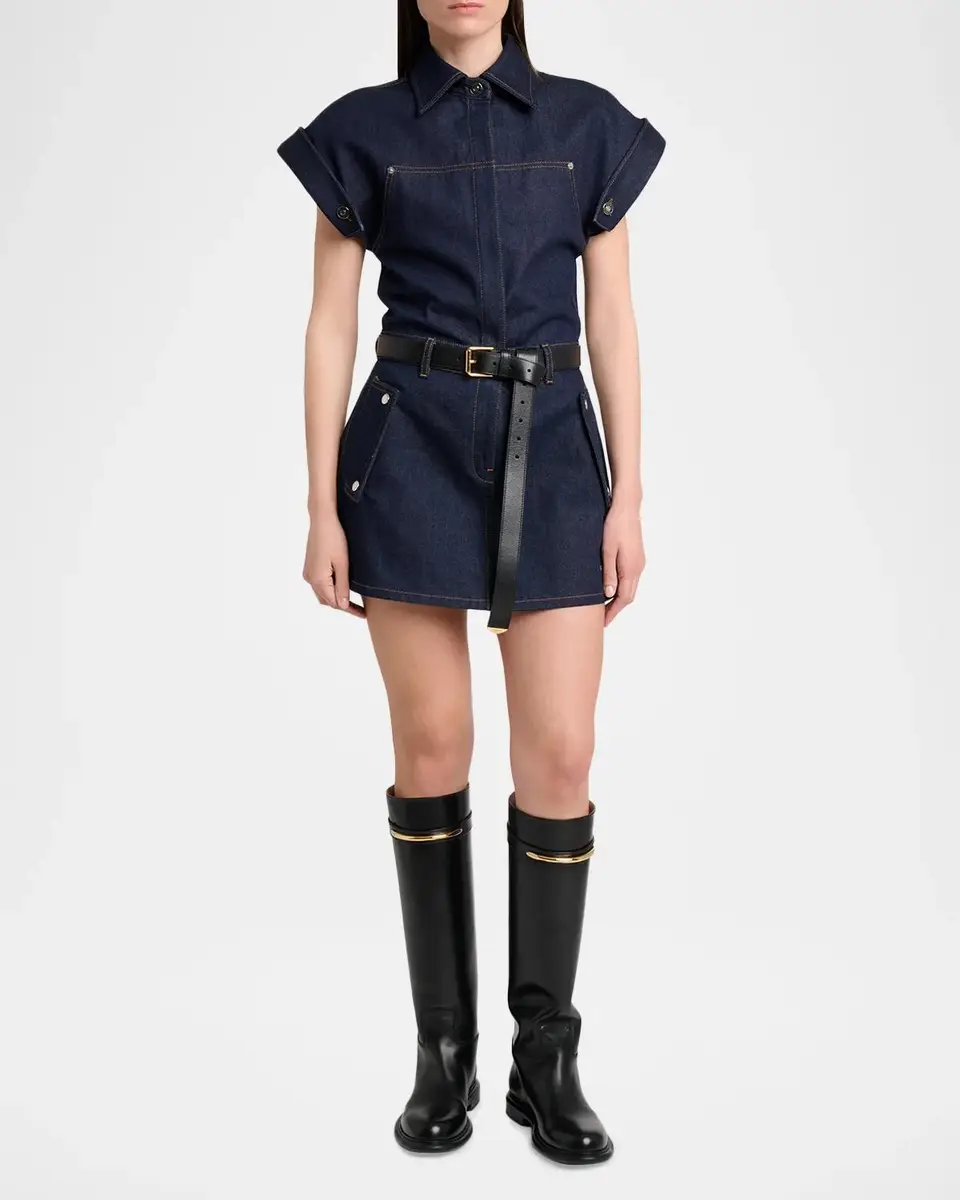 Givenchy Pinch Leather Knee-High Riding Boots | Thumbnail 3