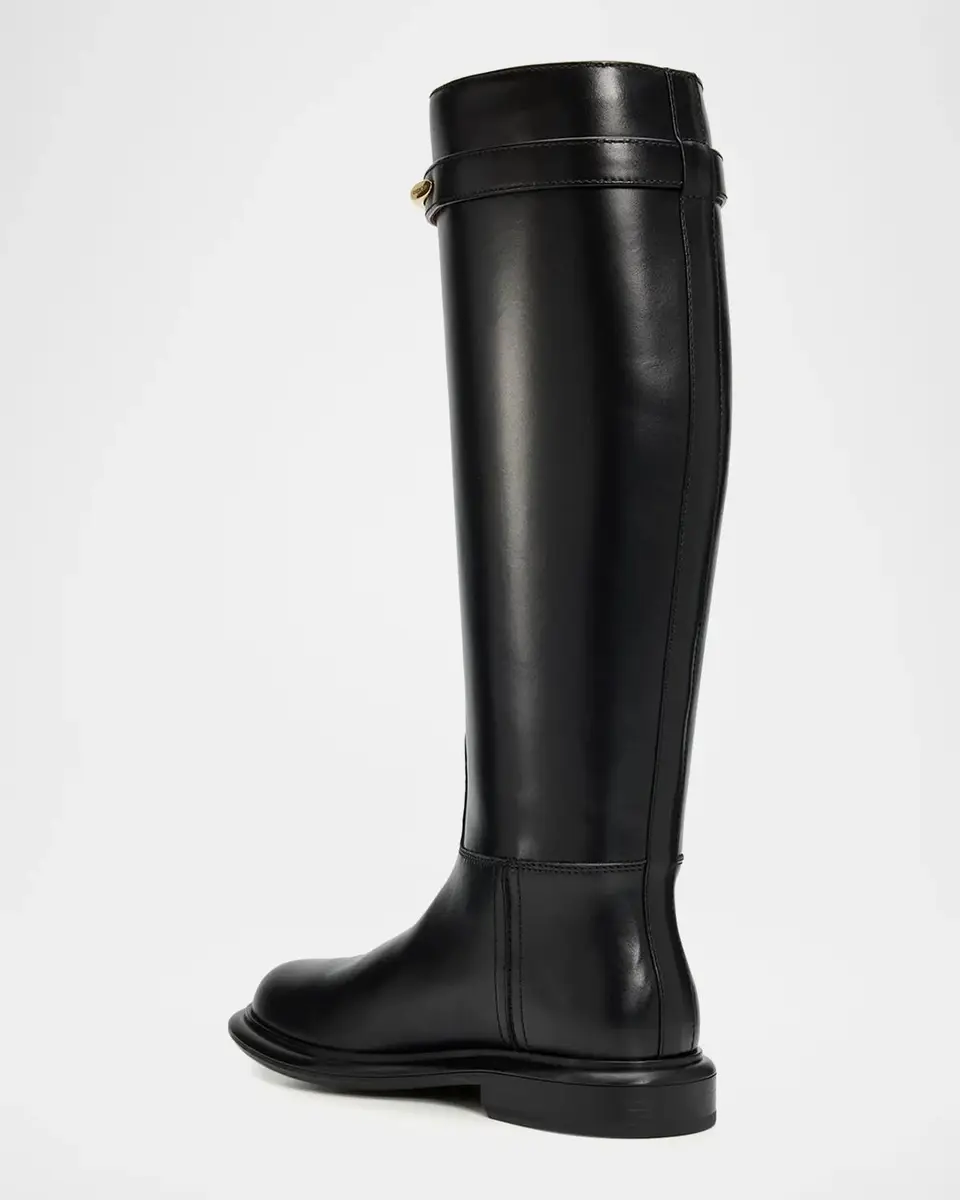 Givenchy Pinch Leather Knee-High Riding Boots | Thumbnail 4