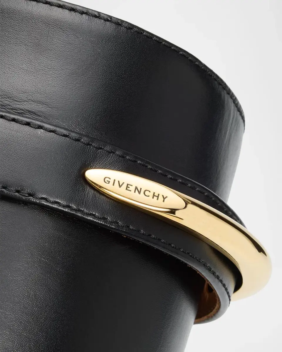 Givenchy Pinch Leather Knee-High Riding Boots | Thumbnail 6