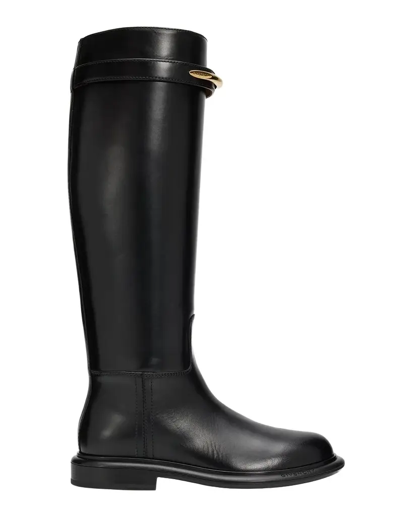 Givenchy Pinch Leather Knee-High Riding Boots
